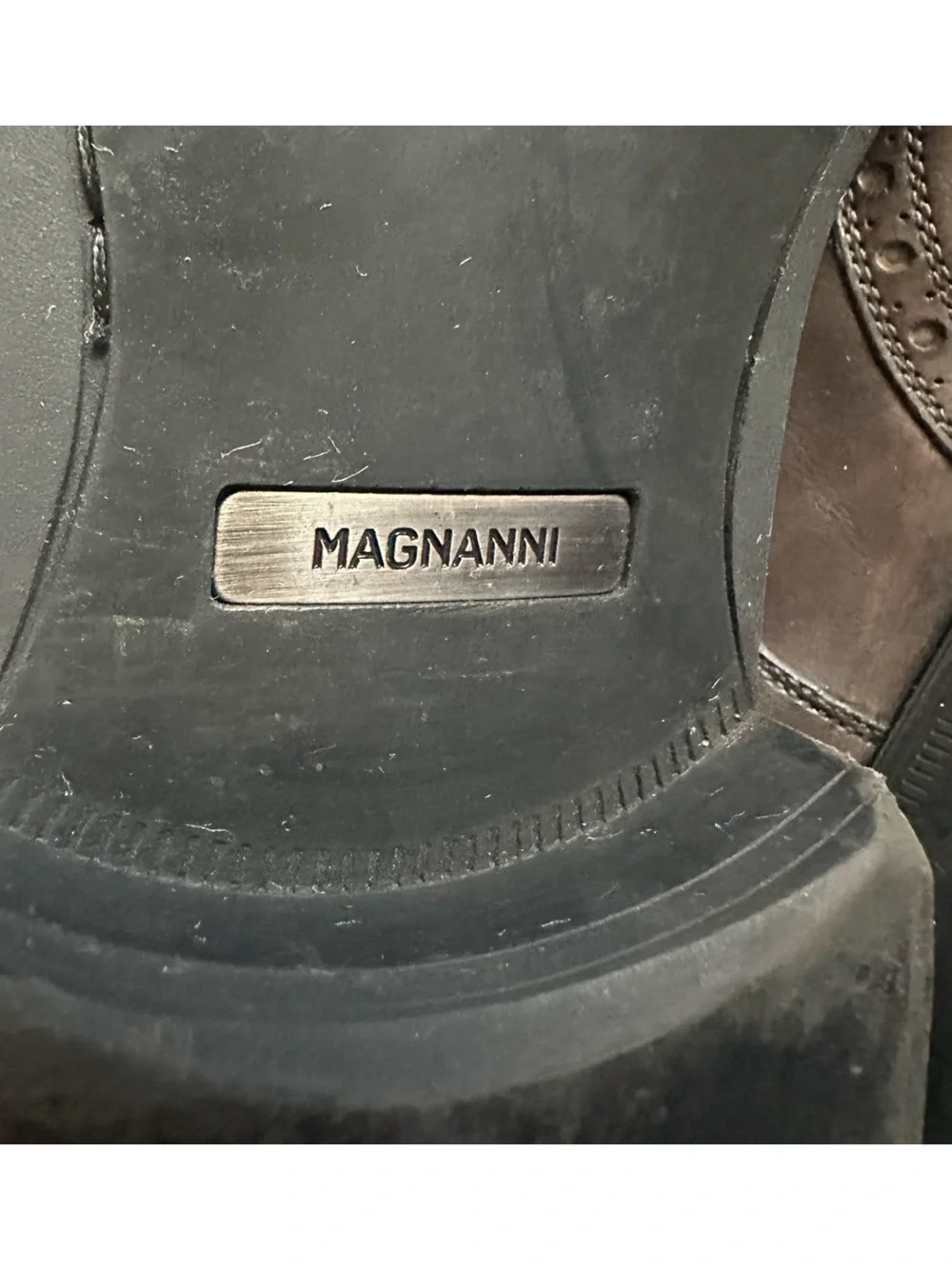 Magnanni Brown Leather Double Monk Strap Wingtip Oxford Shoes Men’s 9.5